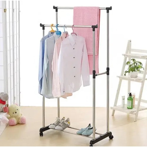 Телескопическая стойка для одежды Double pole Мини