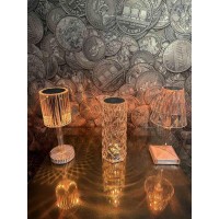 Настольная лампа ночник Роза с пультом RGB Crystal Rose