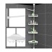 Полка угловая в ванную комнату телескопическая Multi Corner Shelf AD 9867 из металла и пластика