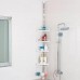 Полка угловая в ванную комнату телескопическая Multi Corner Shelf AD 9867 из металла и пластика