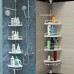 Полка угловая в ванную комнату телескопическая Multi Corner Shelf AD 9867 из металла и пластика