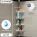 Полка угловая в ванную комнату телескопическая Multi Corner Shelf AD 9867 из металла и пластика