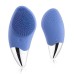 Электрическая щетка-массажер Sonic Facial Brush для чистки лица силиконовая Голубая