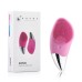 Электрическая щетка-массажер Sonic Facial Brush для чистки лица силиконовая Розовая