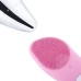 Электрическая щетка-массажер Sonic Facial Brush для чистки лица силиконовая Розовая