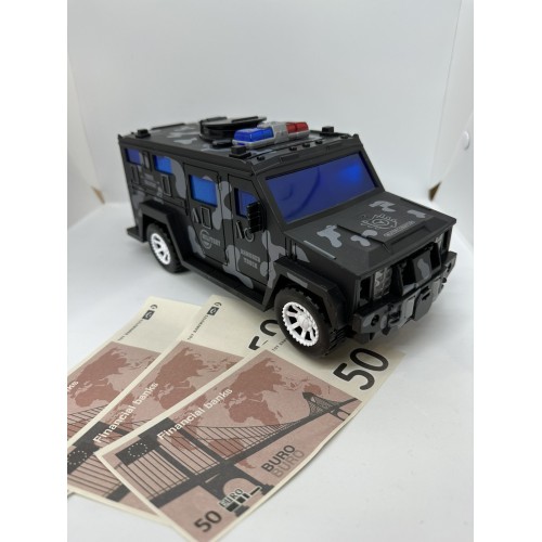 Детская вращающаяся копилка сейф Military car Safe Box
