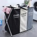 Органайзер для грязного белья Laundry Basket на 3 отсека темное светлое и цветное