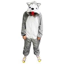 Пижама кигуруми мужская Kigurumi Хаски Серый