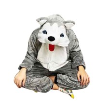 Пижама кигуруми мужская Kigurumi Хаски Серый