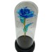 Роза в стеклянной колбе Rose of Love с LED подсветкой Голубая Роза в стеклянной колбе Rose of Love с LED подсветкой Голубая