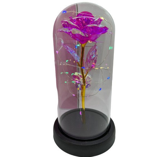 Роза в стеклянной колбе Rose of Love с LED подсветкой цвет Фуксия Роза в стеклянной колбе Rose of Love с LED подсветкой цвет Фуксия