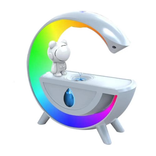 Увлажнитель воздуха ночник с Астронавтом и RGB подсветкой антигравитационный капельный Белый
