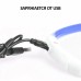 Ошейник светящийся для собак с USB Голубой
