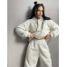 Домашний женский костюм Худи и Штаны из Турецкой Двухсторонней махры Молочный