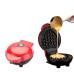 Электрическая мини вафельница Waffle Maker в форме сердца с антипригарным покрытием Красная Электрическая мини вафельница Waffle Maker в форме сердца с антипригарным покрытием Красная