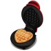 Электрическая мини вафельница Waffle Maker в форме сердца с антипригарным покрытием Красная Электрическая мини вафельница Waffle Maker в форме сердца с антипригарным покрытием Красная