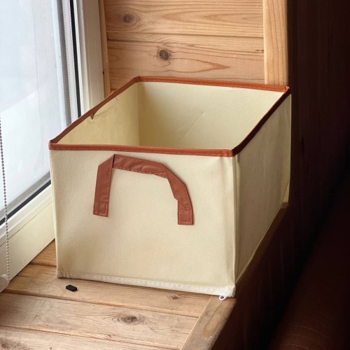 Коробка органайзер для одежды Storage Box 20x25x36 Бежевая