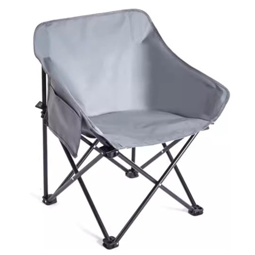 Складное туристическое кемпинговое кресло Camping Chair с чехлом Серое Складное туристическое кемпинговое кресло Camping Chair с чехлом Серое